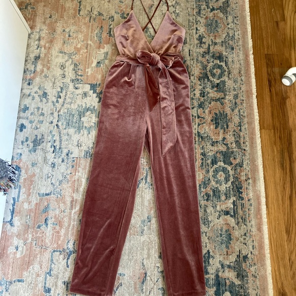 Express Velvet Jumpsuit - Women’s - Picture 2 of 15